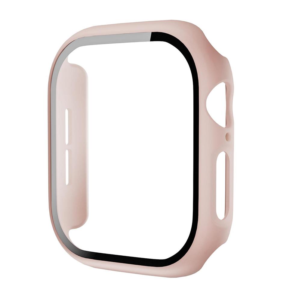 Tempered Glass+Cover For Apple Watch 42mm 46mm 45mm 44mm 41mm 40mm Hard PC Screen Protector Case iWatch Series 11 10 9 8 7 6 SE3