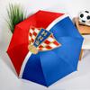 Parapluie Emblème Football Croate - Ouverture/Fermeture Automatique, Parapluie Compact Léger à 8 Baleines Essentiel pour l'extérieurAccessoire de Pique-nique Ventilateur Cadeaux