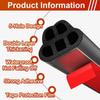 Durable 3-Layer Car Weather Stripping 5M Dustproof Car Door Seal Windproof Heat Insulation Trunk Seal Automobiles