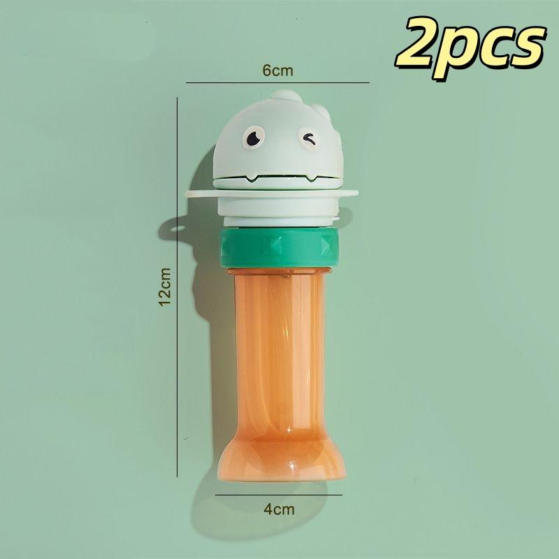 

New 2Pcs Mineral Water Bottle Cap Straw With Converter Head Household Children s Dinosaur Straw Cap Anti-choking Baby Straw