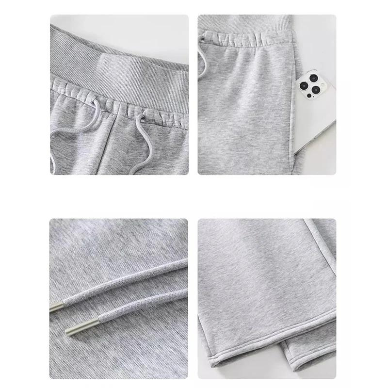 Women Classic High Wast Trousers Girls Loose Fit Wide Leg Casual Pants Chic Korean Sweatpants