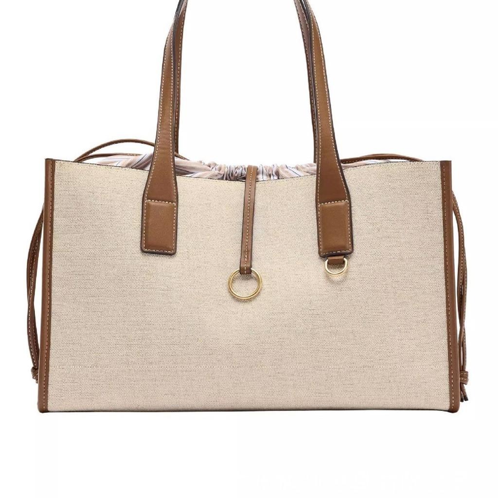 New Simple Casual Canvas Bag Women's Handbag Zipper Shoulder Bag 2025 Fashion Ladies Square Tote Shopping Bag