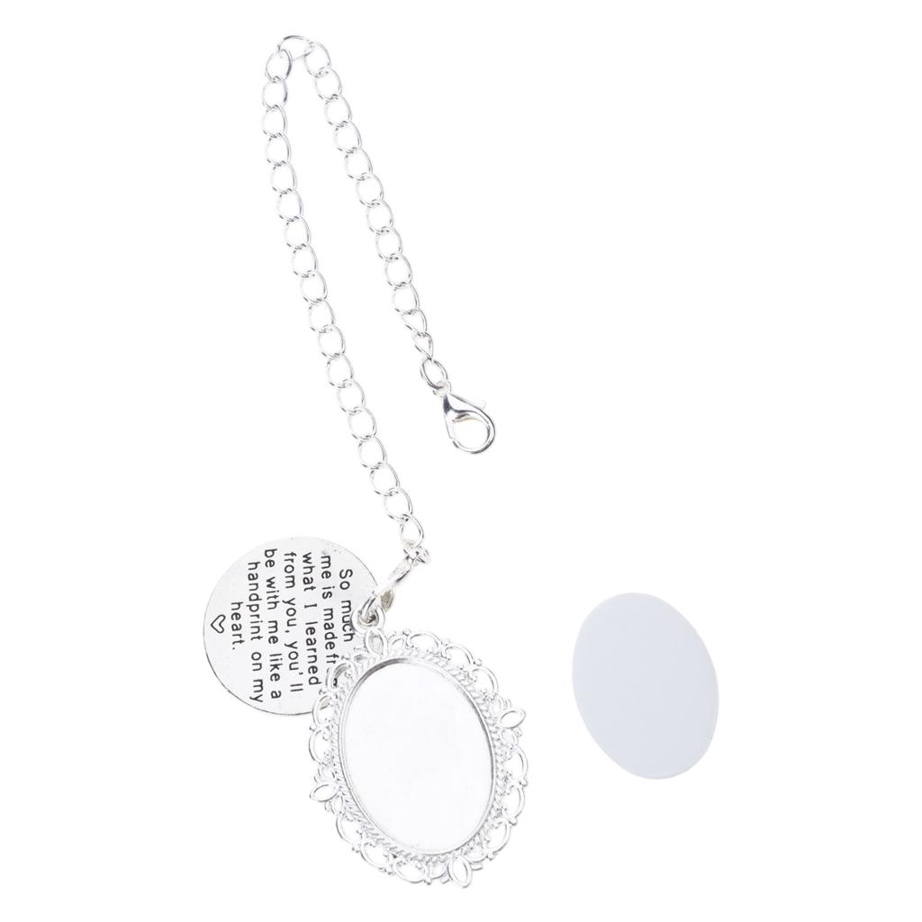 Oval Antique Photo Chain Charm Graduation Cap Tassel Memorial Photo Charm