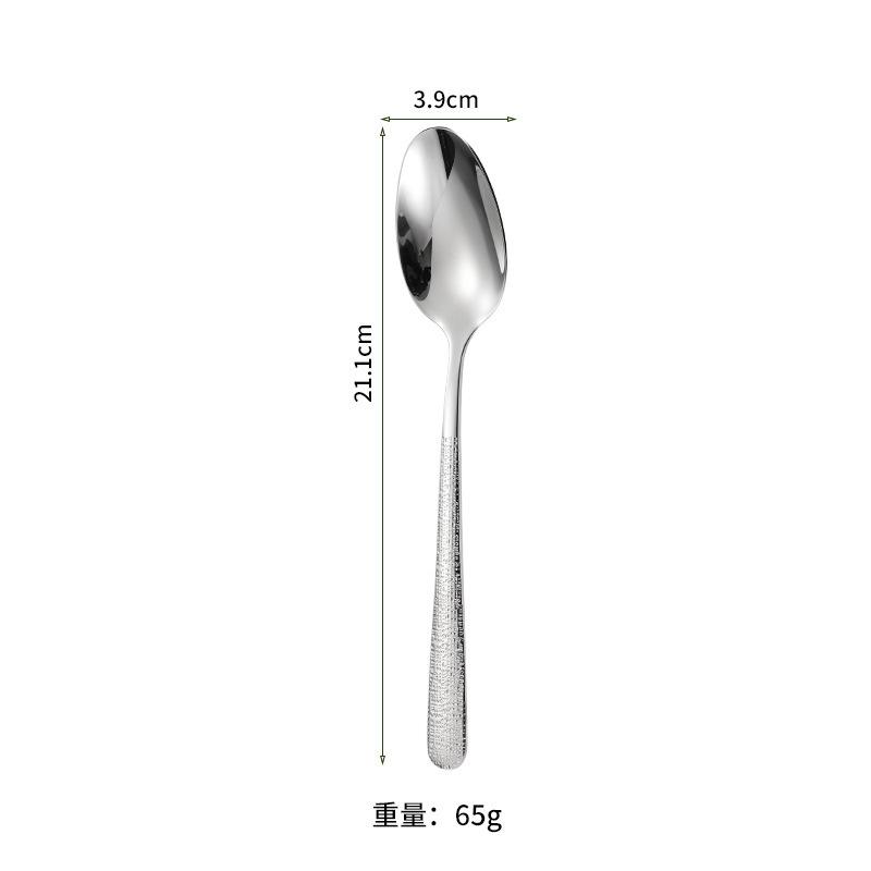 304 stainless steel elegant hammer handle western tableware steak fork dessert spoon afternoon tea restaurant steak knife set