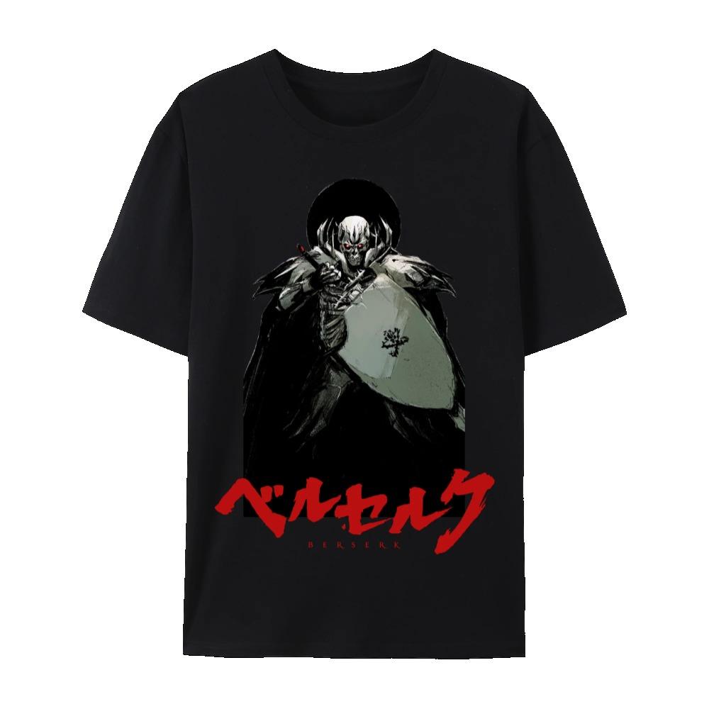 Tricou Grafic din Bumbac Berserk Gess & Griffith, Anime Japonez Unisex Mânecă Scurtă Gât Rotund