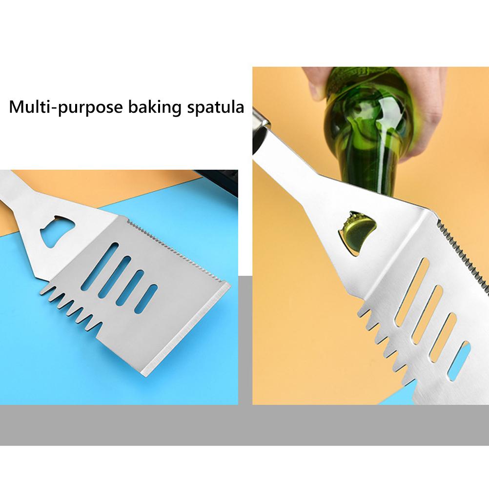 8PCS Barbecue Tools Set Stainless Steel with Storage Bag Apron Grilling Accessories for Outdoor Indoor Party Camping