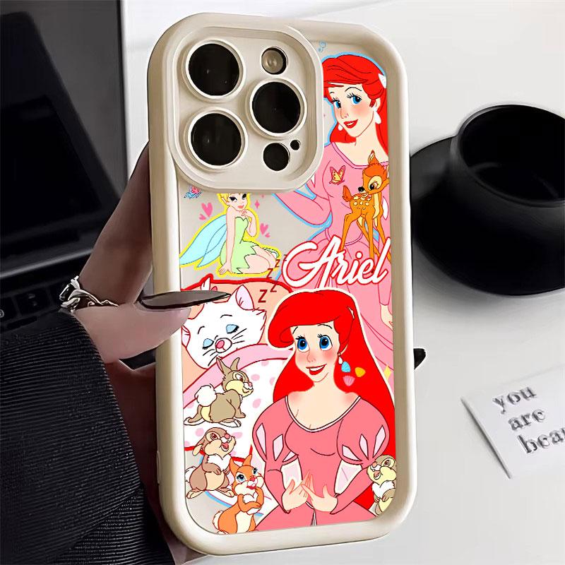 Princess Mermaid Silicon Case For Apple iPhone 17E 15 16 14 13 12 11 17 Pro Max 17 Air 16 Plus 16E Phone Protective Cover