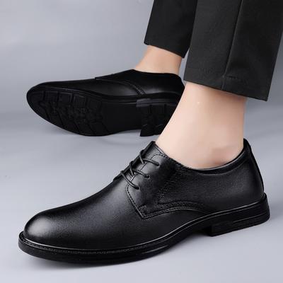 Fashion Business Casual Men's Leather Shoes Gentleman Shoes Lace Up Men Minimalist Versatile Comfortable Fashion Office Footwear Male