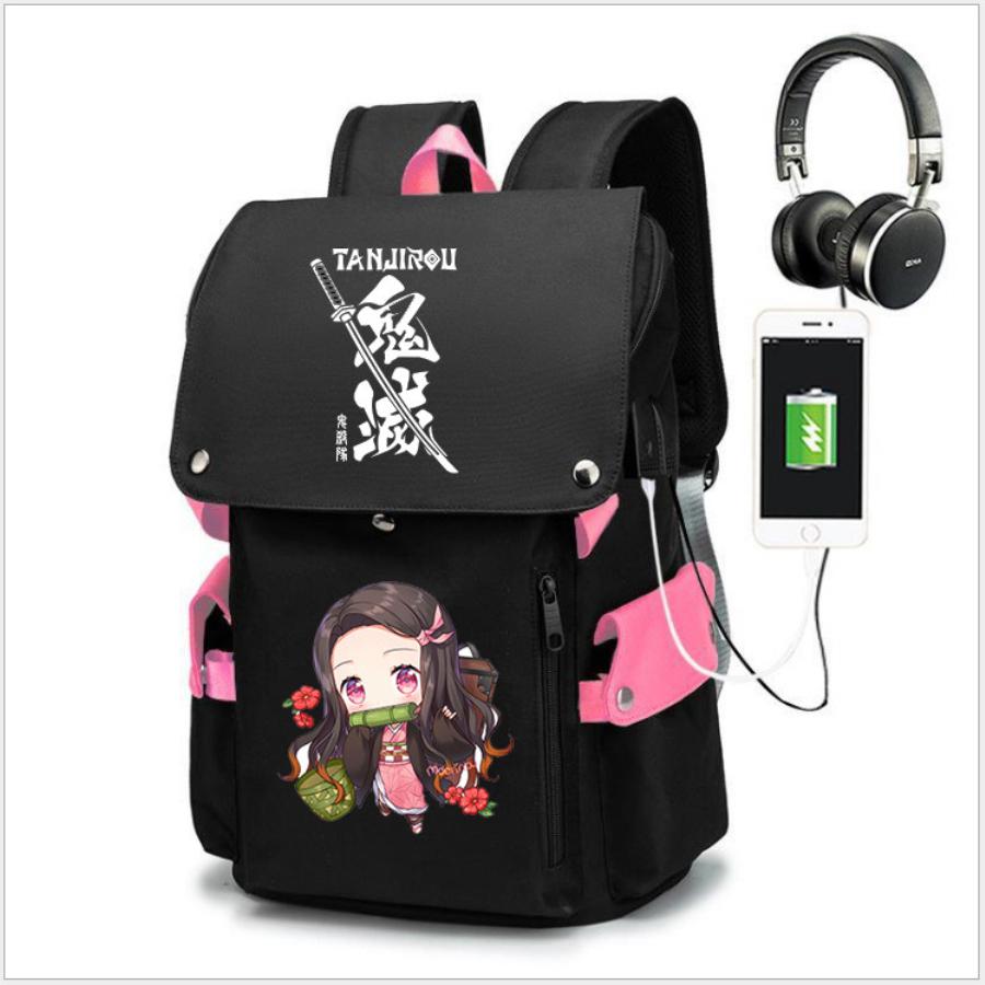 Japan Cartoon Comics Demon Slayer Collaboration Anime Student Large-capacity Printed Backpack 7543