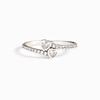 Huitan Charms Double Hearts Shaped Ring for Women Simple Stylish Jewelry for Wedding Band Glossy Fashion Love Finger Accessories
