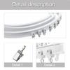 5 Meter Ceiling Curtain Rails Kits With Smooth Rollers and Metal Fixtures For Modern Window Dressings Curtain Track Set