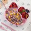 Sanrio Hello Kitty Kid Dinner Plate Divided Table Plate Dinner Plate Separated Household Adult Children Anti-Fall Plastic Plates