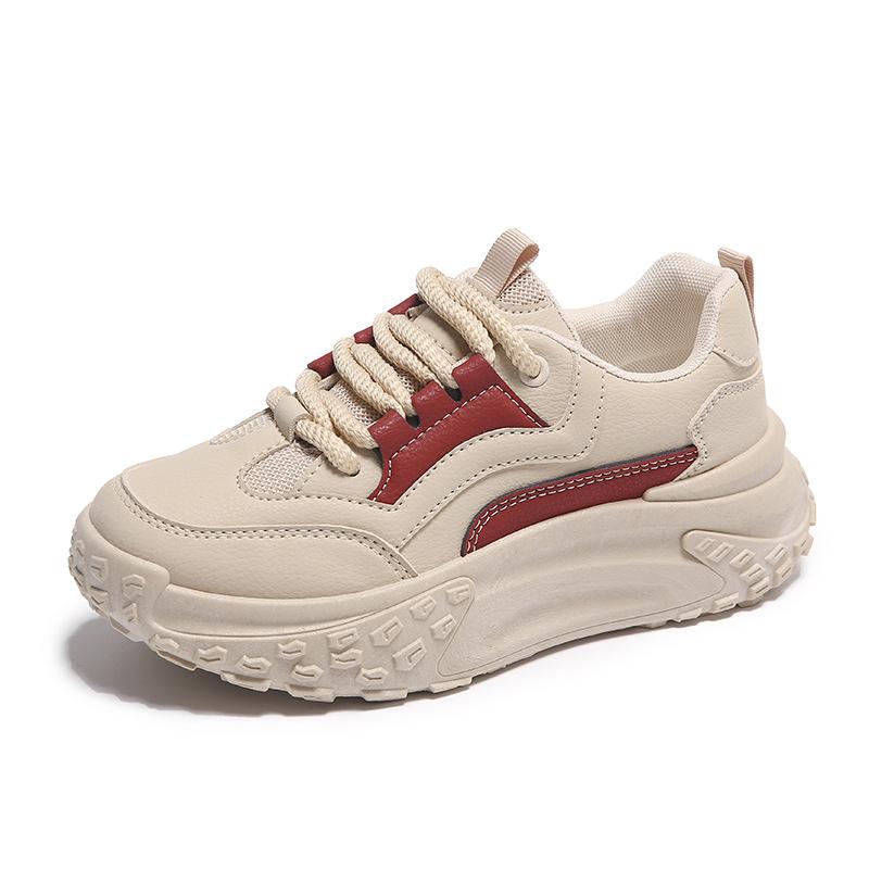 Podzimní malé bílé boty nová korejská verze ins sportovní běžecké studentky silné podrážky zvyšují výšku ležérní streetový styl JC