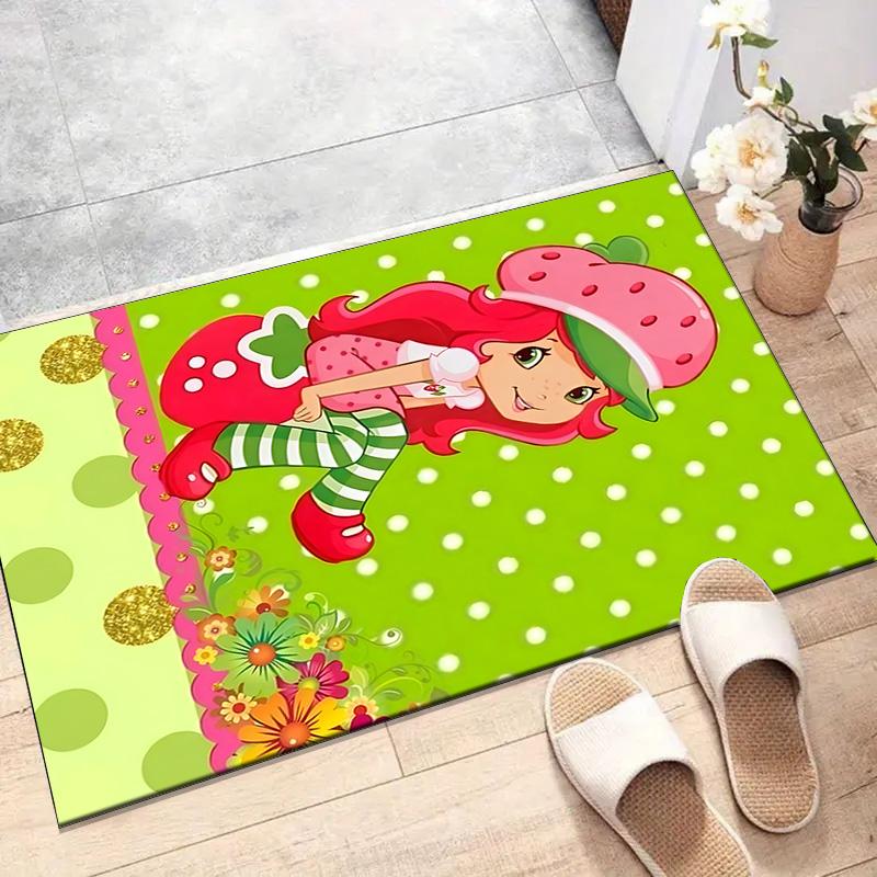 1pc Princess Strawberry (4) Design Printed Area Rug Carpet for Bedroom Living Room Home Decor Rugs Mat Non Slip Mat Rug for Bedside