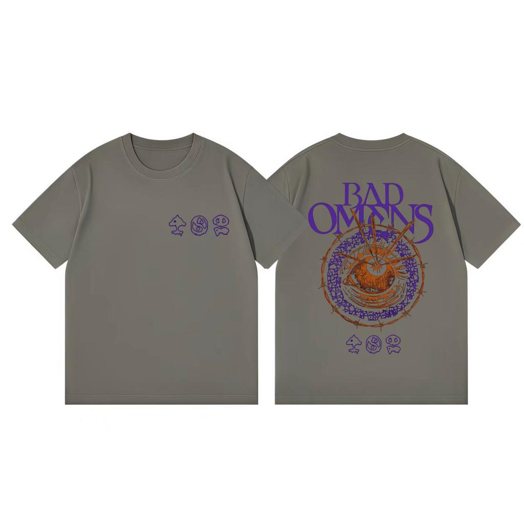 Rock Band Bad Omens Merch T Shirt Mens Womens Gothic Fashion Vintage Short Sleeve Tshirts Summer Casual Loose Cotton Tshirt