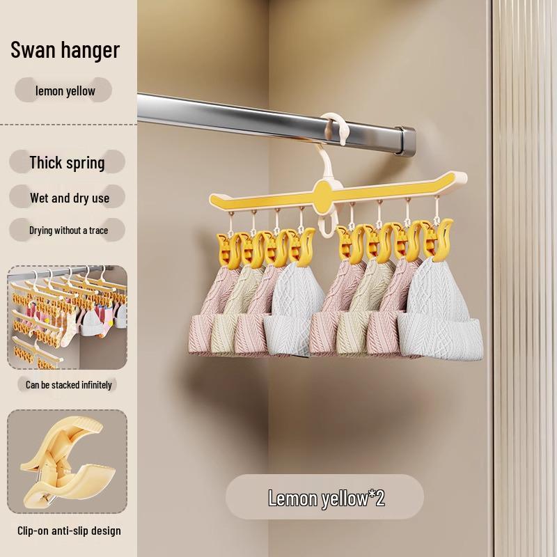 Multi-Clip Socks and Underwear Drying Rack for Balcony or Wardrobe Use