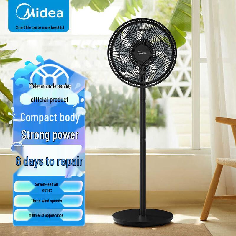 Midea 7-Blade Pedestal Fan CN plug (adapter included)