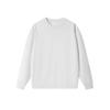 Fall Winter Unisex Sweatshirt Loose Thermal Top Solid Color Elastic Long Sleeves Round Neck Daily Wear Sports Street Party Clothes