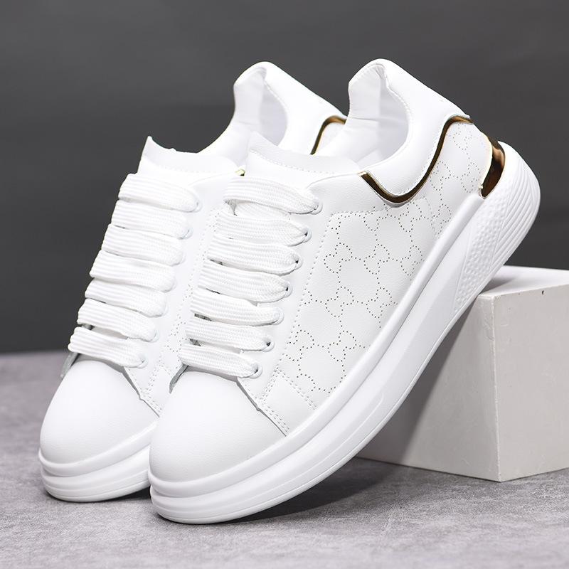 22 spring and summer new breathable platform casual shoes couple heightening board shoes 35