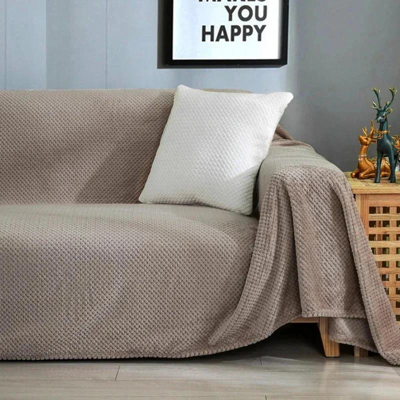 Multi Sizes Soft Coral Velvet Sofa Towel Blanket High Density Warm Sofa Bed Throw Blanket Home Bedding Bedspread Sheet Blanket
