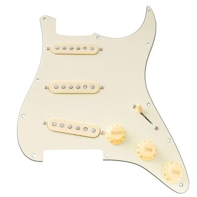 Pro SE SSS Strat Prewired Pickguard Staggered Alnico 5 Single Coil Pickup for ST Stratocaster Electric Cream 3P Guitar,