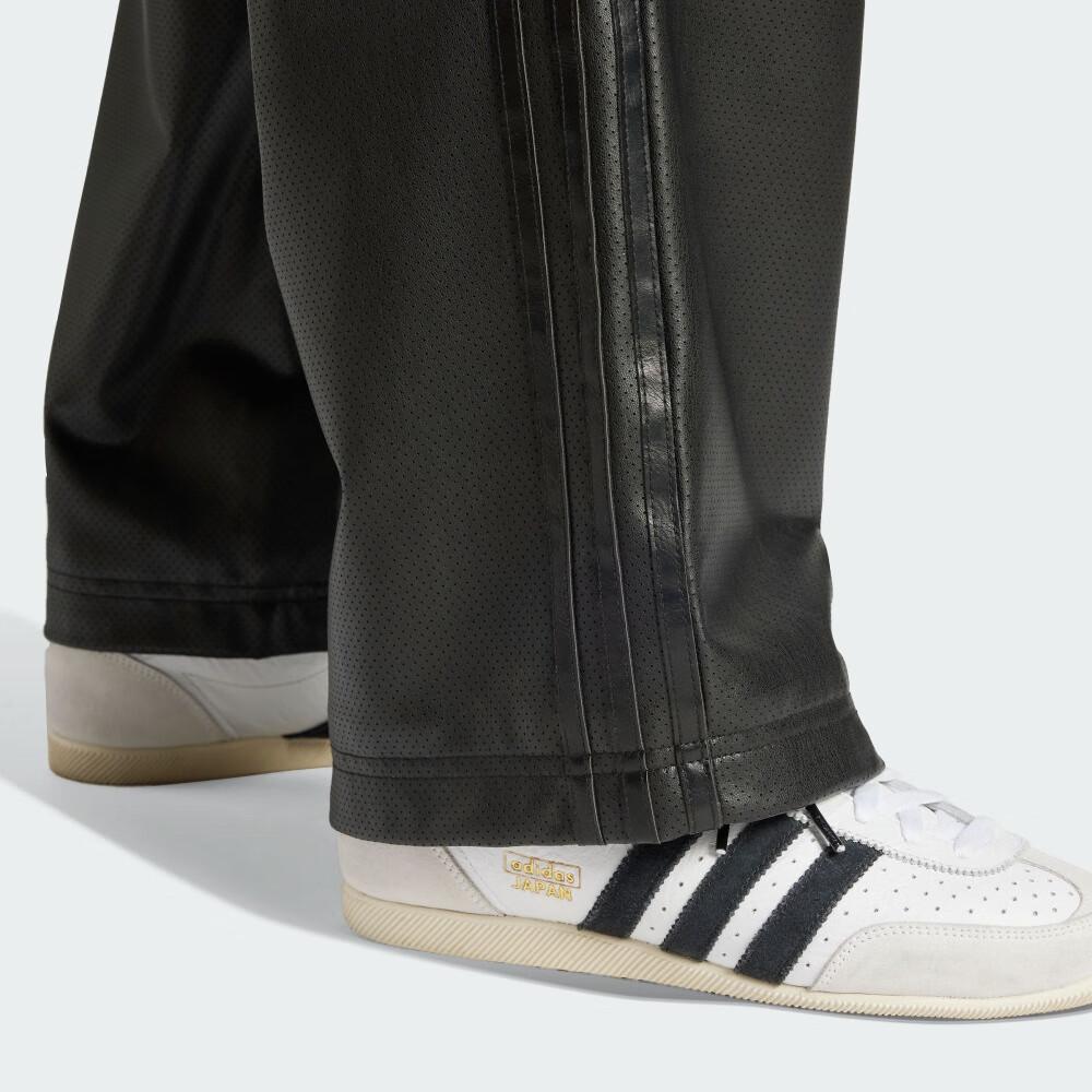 adidas Originálne jednofarebné módne pohodlné všestranné kožené nohavice Pánske nohavice Čierne JC8218