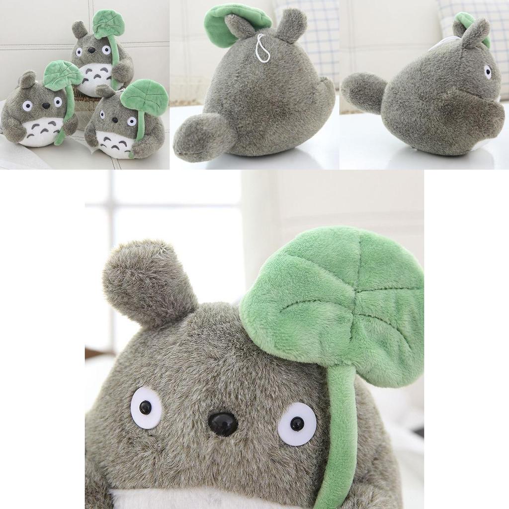 Cute Anime My Neighbor Totoro Plush Toy With Lotus Leaf 22/30cm Stuffed Kid Gift