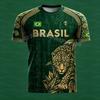 2026 Summer brasil  Flag Print T Shirt For Men Soccer Fans Short Sleeve Outdoor Football Sport Casual Mens Women Beach T Shirt