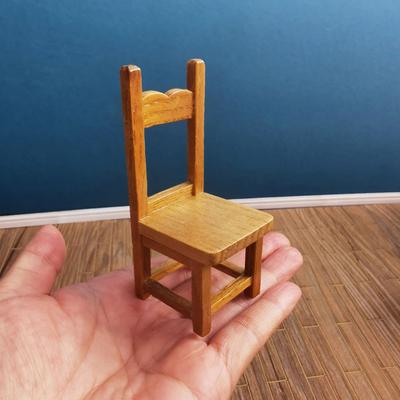 1:12 Silla Miniatura de Casa de Muñecas Silla con Respaldo Taburete Modelo de Mueble para el Hogar Decoración Juguete