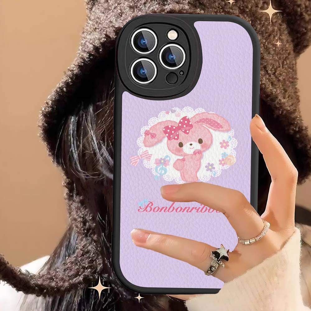 

Cute Cartoon Bonbonribbon Phone Case For IPhone 16 15 14 13 12 11 Pro Max Plus Leather Shockproof Cover iphone 12