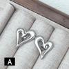 Titanium Steel Heart-Shaped Geometric Earrings for Women