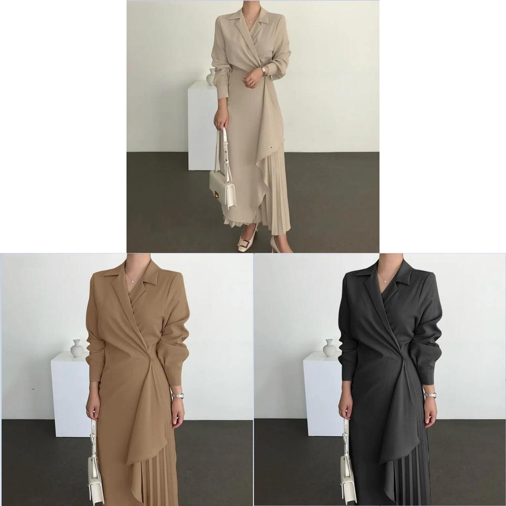 Vintage Style Womens Formal Dress With Pleated Design For Elegant Occasions
