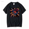 Abstract Colorful Spider Graphic T-shirt