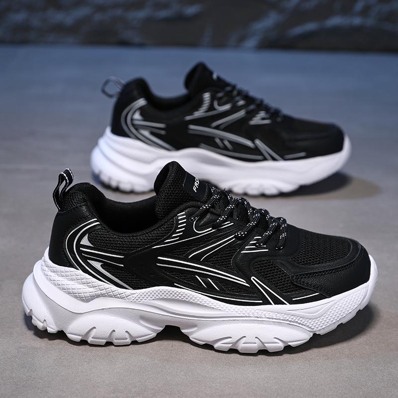 Fashion 2025 New Anti Slip Breathable Mesh Women's Running Shoes, Casual and Fashionable, Multi Functional Women's Dad Shoes Silvery