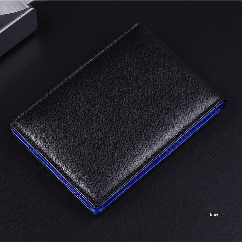 Slim Leather Wallet for Men Small Short Card Wallets Cowhide RFID Money Purse Business Card Holder