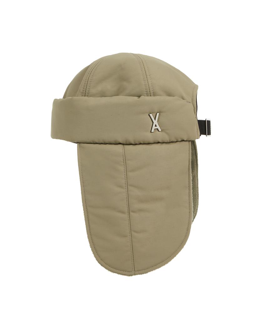Bajal Heavy Padded Studded Logo Trooper Hat Beige