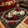 European Luxury Living Room Decoration Carpets Gorgeous Bedroom Sofa Side Large Area Rugs Cloakroom Non-slip Floor Mats Washable