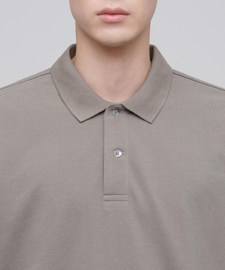 MUSINSA STANDARD Basic Pique Polo Shirt [Dusty Beige]