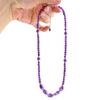 4Mm Natural Amethyst Design Clavicle Chain Necklace
