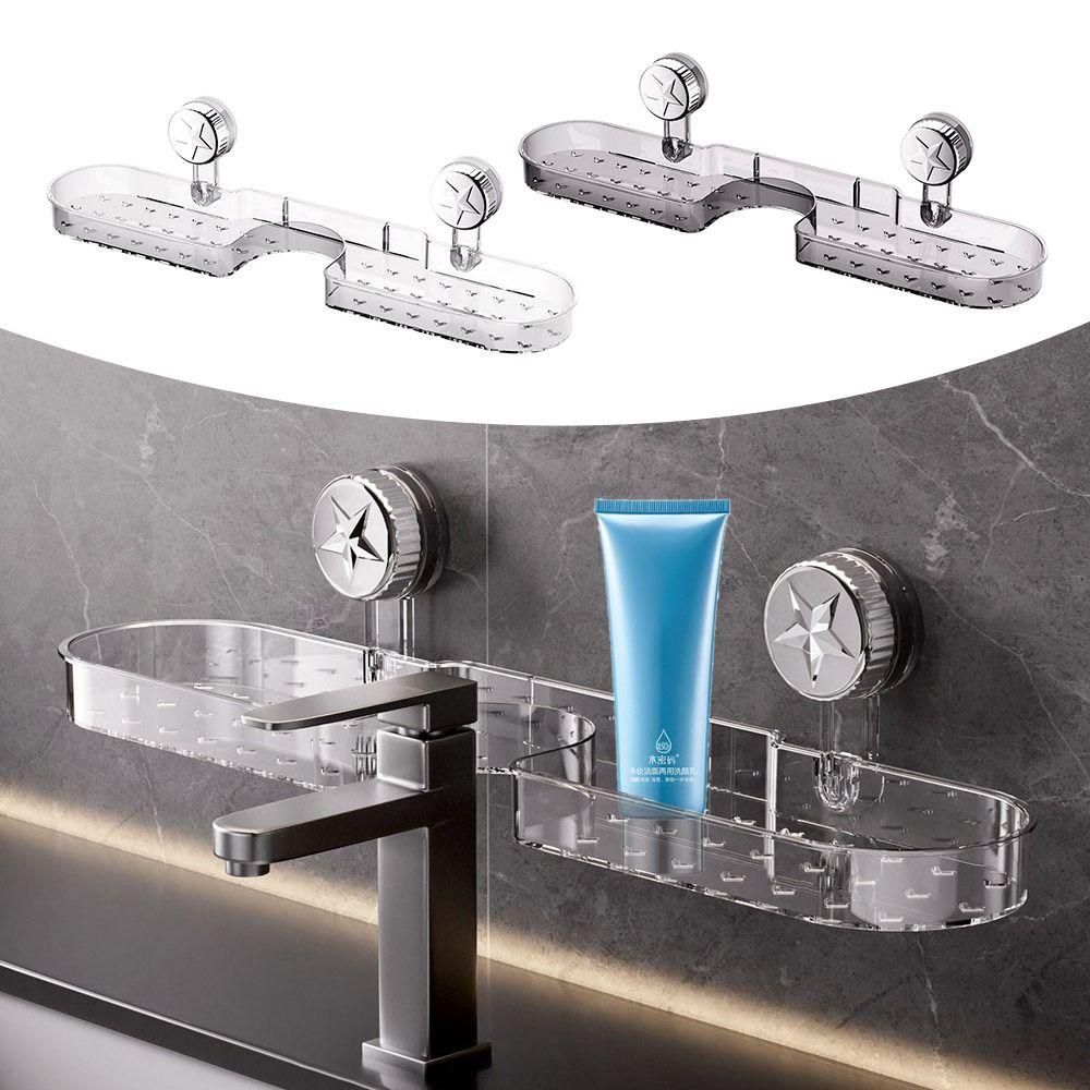 Organizador de Grifo de Fregadero de Cocina Montado en la Pared Estante de Drenaje de Baño Removible Organizador de Baño