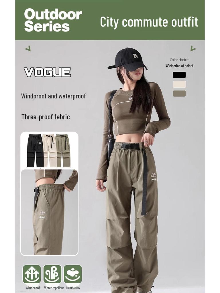 WASSUP Women's 2025 Summer Quick-Dry Cargo Pants for Hiking & Sports