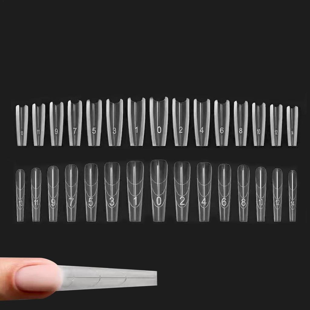 Nail Extension Form 240PCS/Set Nail Forms Translucent Crack-Resistant Gel Nail Sandwich Extend For Beginners Professionals