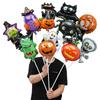 10/30/50pcs Mini Halloween Element Death Bat Pumpkin Aluminum Coil Balloons Random Style Halloween Party Decoration Globos