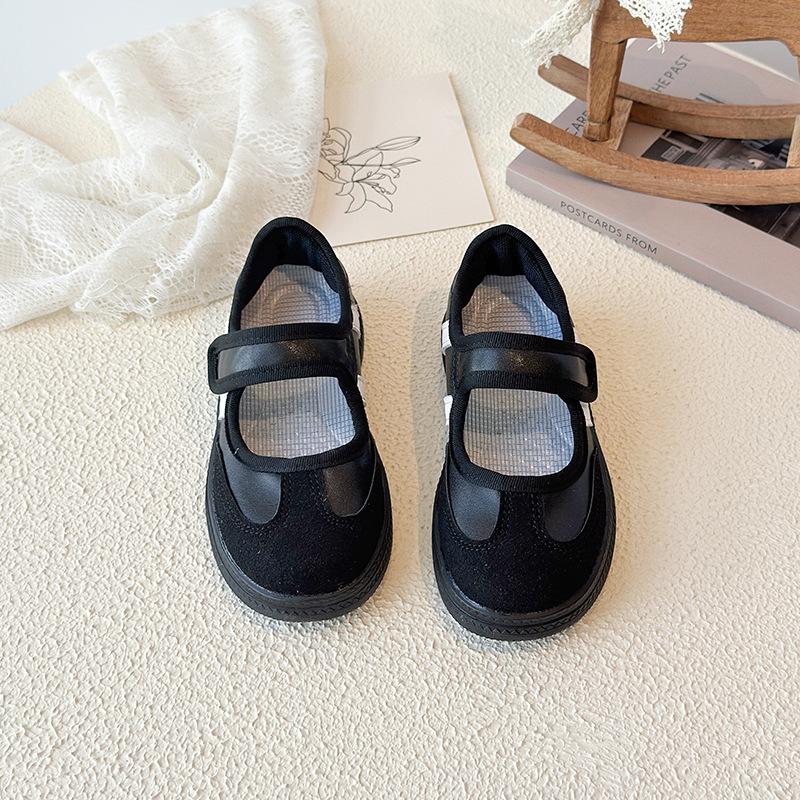 

Girls casual Mary Jane shallow shoes, new spring and autumn soft-soled sneakers, versatile German training shoes, small leather shoes 31 чорний