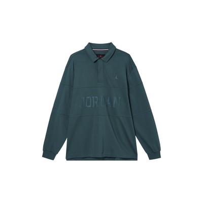 Lifestyle Series Casual Simple Comfortable Long Sleeve Polo Shirt Men Tops Green FV7262-366