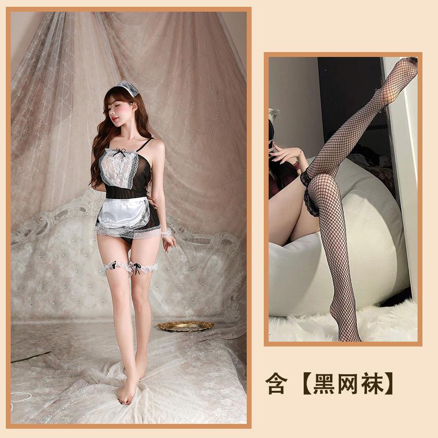 Sexy Lingerie Lace Seduction Nightdress Sexy Maid Maid Uniform Teasing Cute Play Suit