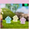 Décor Résine Champignon Lumineux Coloré Mignon Ornement de Bureau Miniature Lumineux