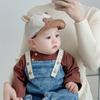Cartoon Bear Infant Bucket Hat Cotton Newborn Flat Cap Cute Baby Sunhat  Toddle