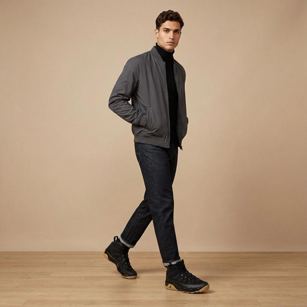 Air Jordan 9 Retro Boot NRG Svart Gummi Herr Sneakers Gummi-Ljusbrunt AR4491-025