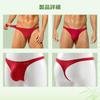 Casey Kevin Sexy 3D Bamboo Solid Size XL Men's T-Back Jockstraps, Briefs, Construction, Fiber, Lightweight, Breathable, Color, CK4073, Red,